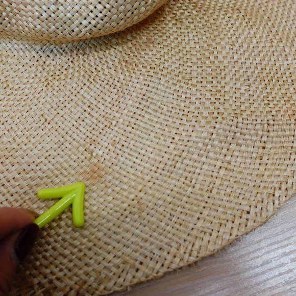 Wide Brim Straw Hat Womens M Natural Tan Floppy Raw Edge Aloha BROOKES BOSWELL main image 10